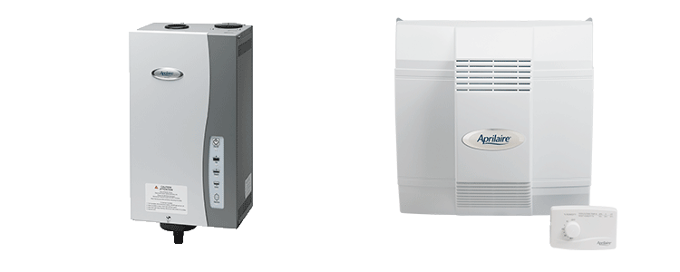 Image of aprilaire bypass, powered and steam humidifiers